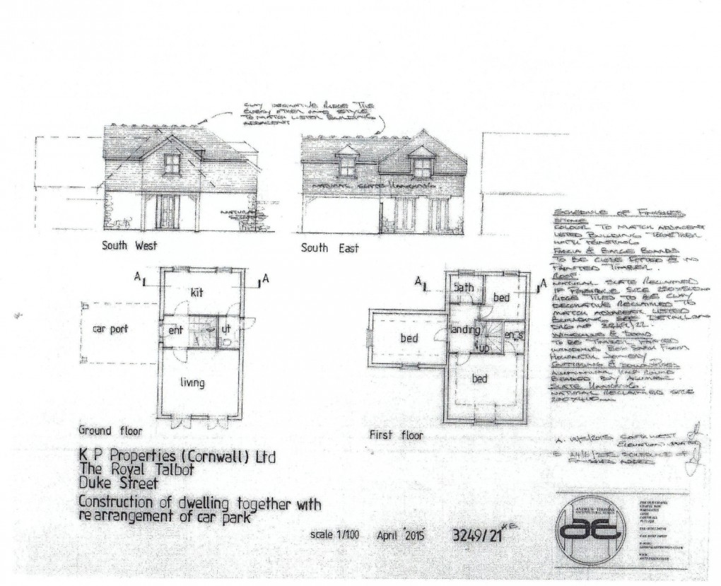 Floorplan for Plot on Duke Street, Lostwithiel, Cornwall, PL22