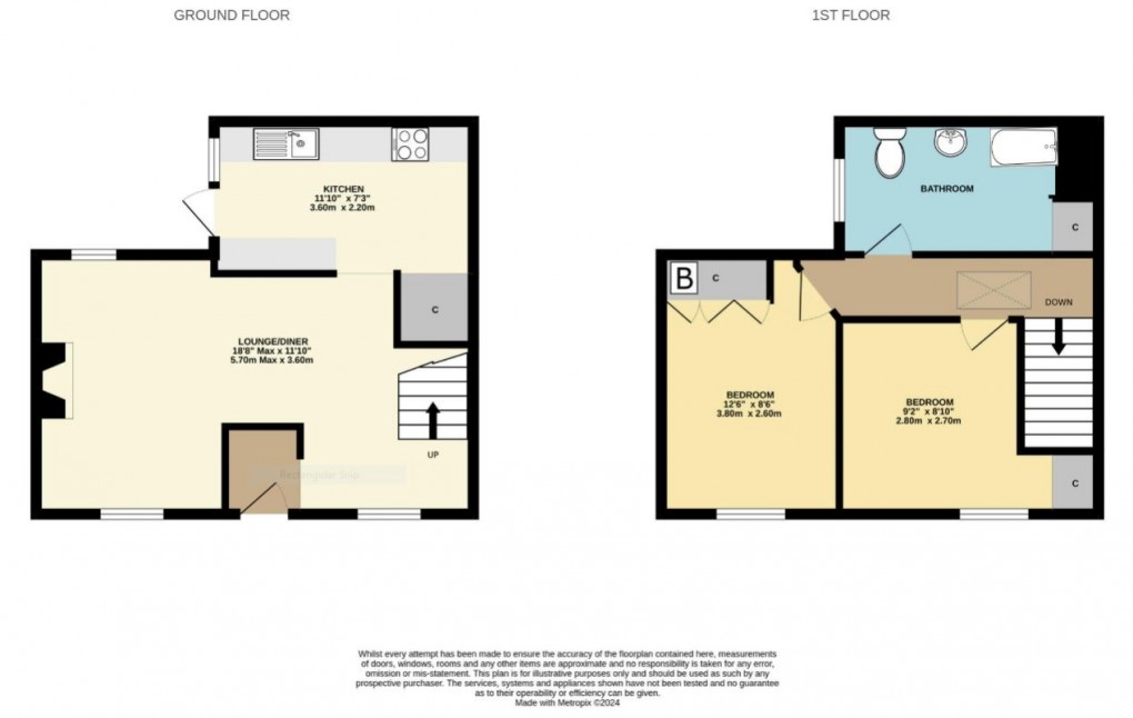 Floorplan for Church Lane, Lostwithiel, Cornwall, PL22