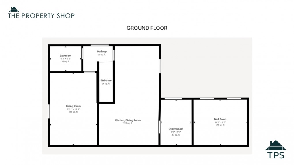 Floorplan for 12 Queens Crescent, Bodmin, PL31 1QW