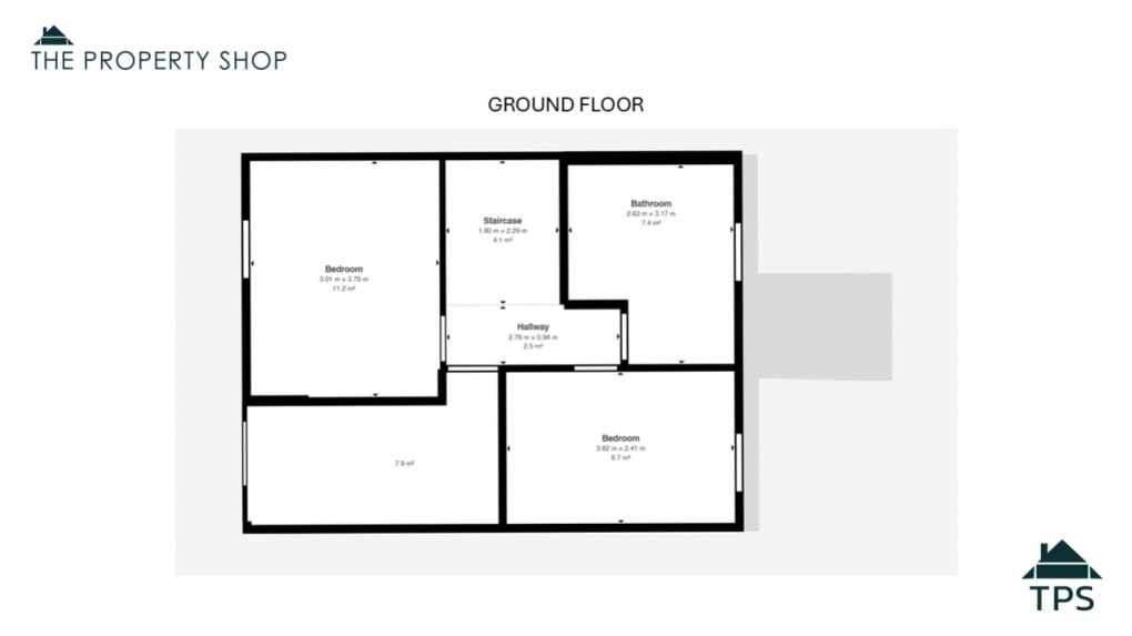 Floorplan for 1 Barton Close, Bodmin, PL31 2LA