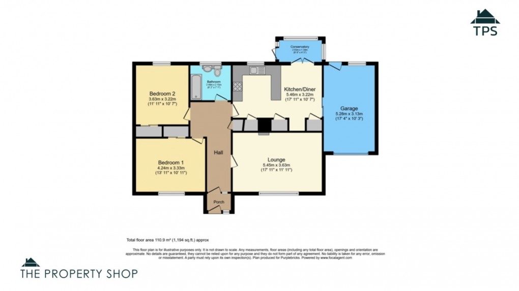 Floorplan for Anjardyn Place, Tywardreath, Par, Cornwall, PL24