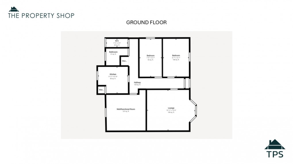Floorplan for 2 Boxwell Park, Bodmin, Cornwall, PL31