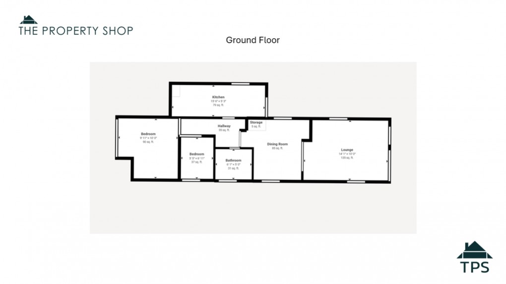 Floorplan for 16 Attwell Caravan Park, Luxulyan, Bodmin, Cornwall, PL30