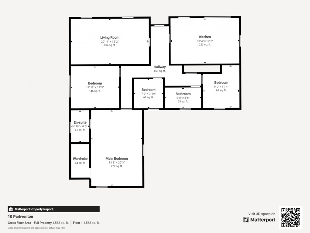 Floorplan for 10 Parkventon, Bugle, PL26 8QY St. Austell, Cornwall, UK