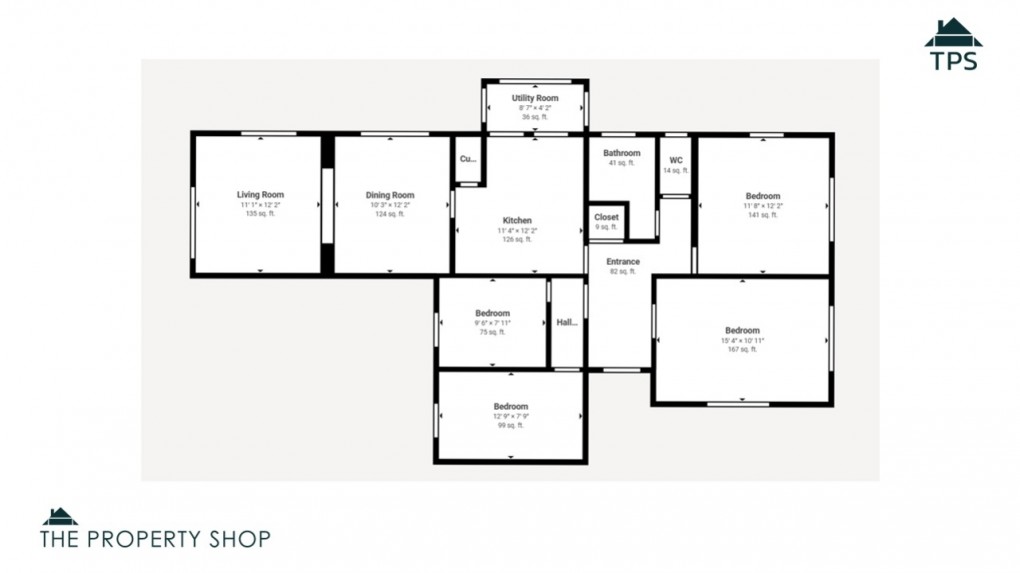 Floorplan for Boscoppa Road, St. Austell, Cornwall, PL25