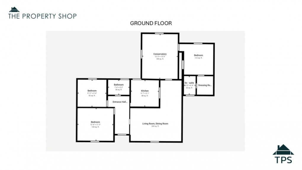 Floorplan for 2 Whitestone Road, Bodmin, PL31 1PE