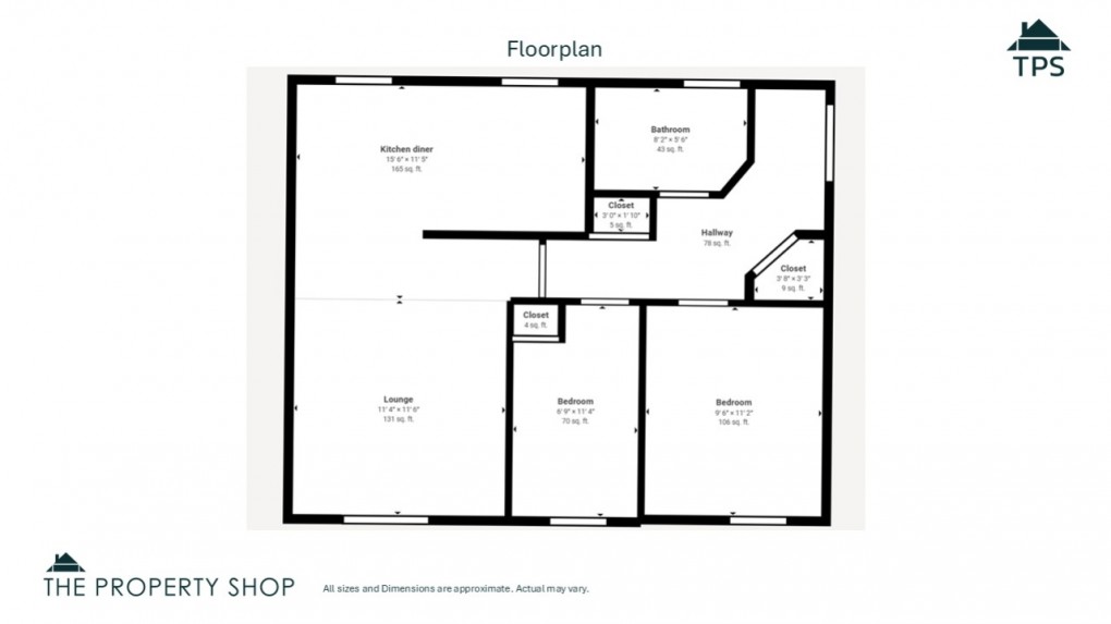 Floorplan for Pagoda Drive, Duporth, St. Austell, Cornwall, PL26