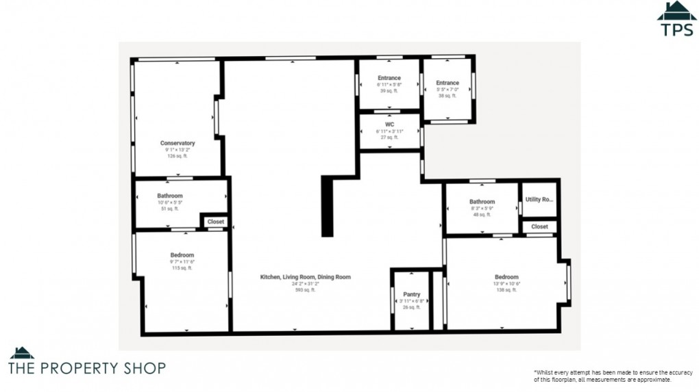 Floorplan for Lower Polscoe, Lostwithiel, PL22