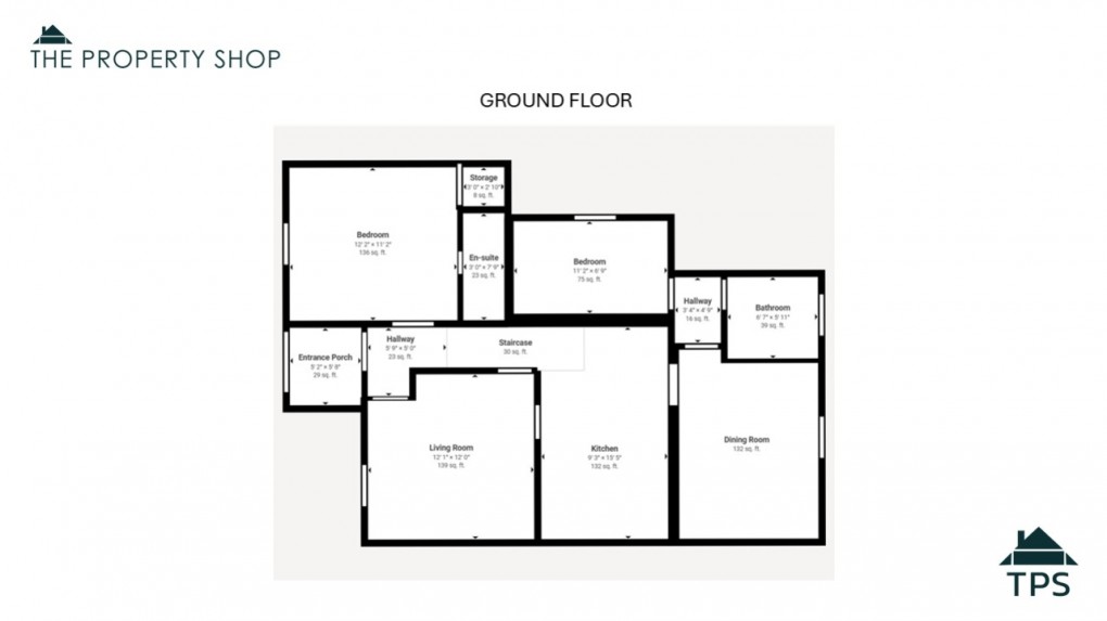 Floorplan for 1 Pethybridge Drive, Bodmin, PL31 1PX