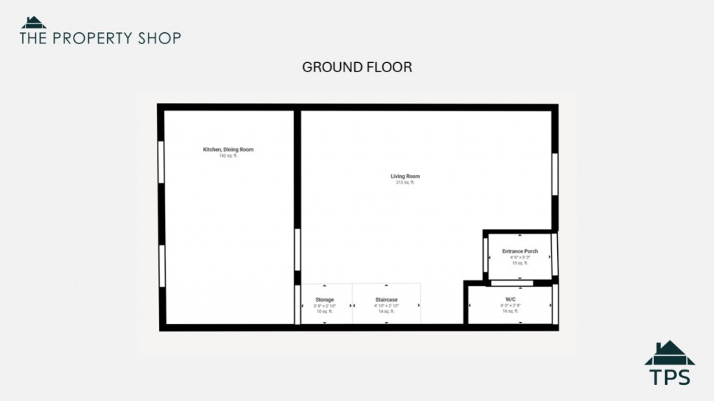 Floorplan for 26 Gilbert Road, Bodmin, PL31 2BY