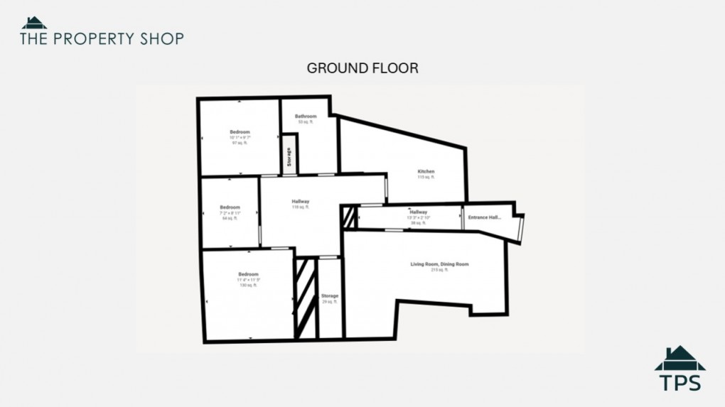 Floorplan for 1 Arnold Place 10 Fore Street, Bodmin, PL31 2HQ
