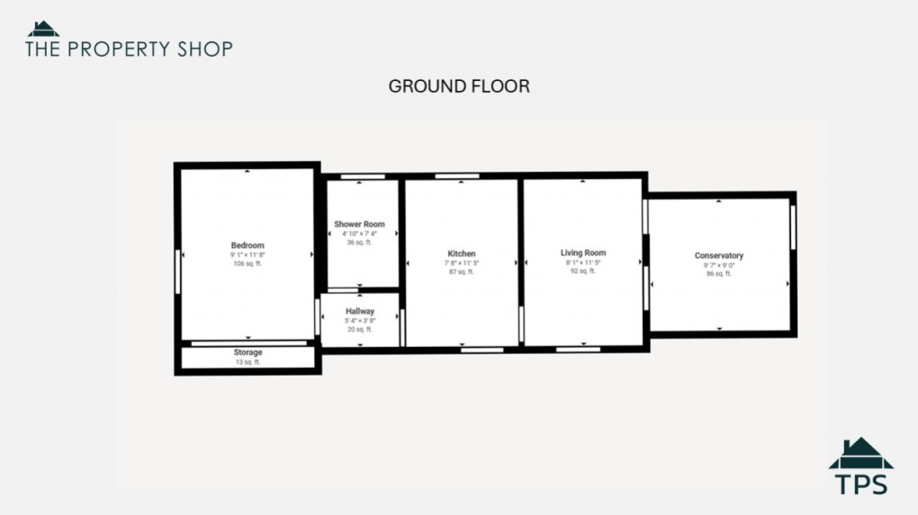 Floorplan for Little Towan 7B Beacon Road, Bodmin, PL31 1AS