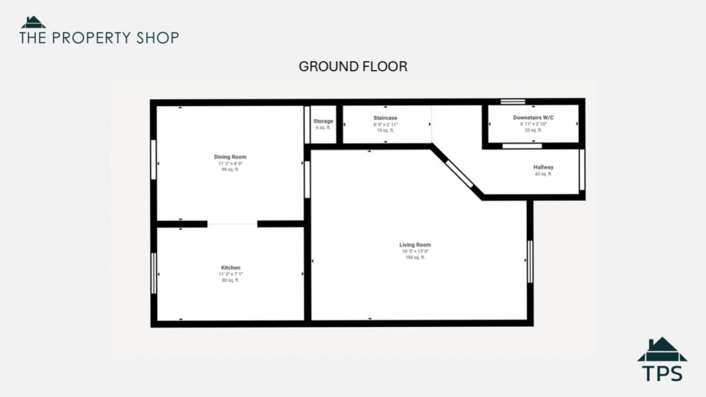 Floorplan for 18 Grass Valley Park, Bodmin, Cornwall, PL31 1DN, UK