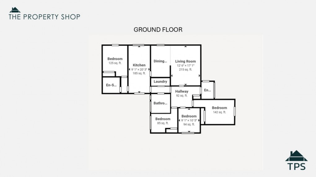 Floorplan for 18 Lanhydrock View, Bodmin, PL31 1BG