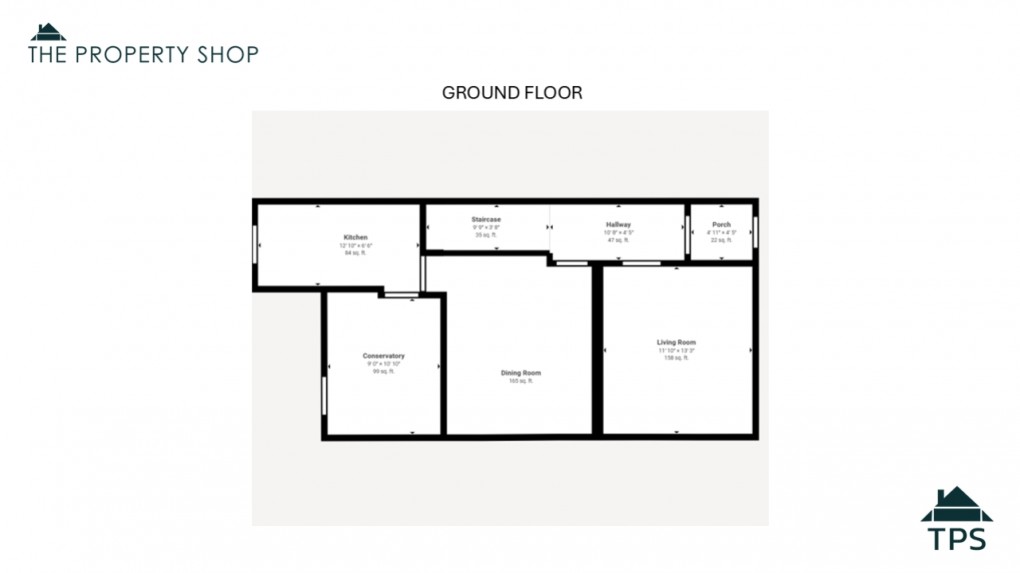 Floorplan for 2 Avondale Terrace, Whitemoor, St. Austell, Cornwall, PL26 7XQ